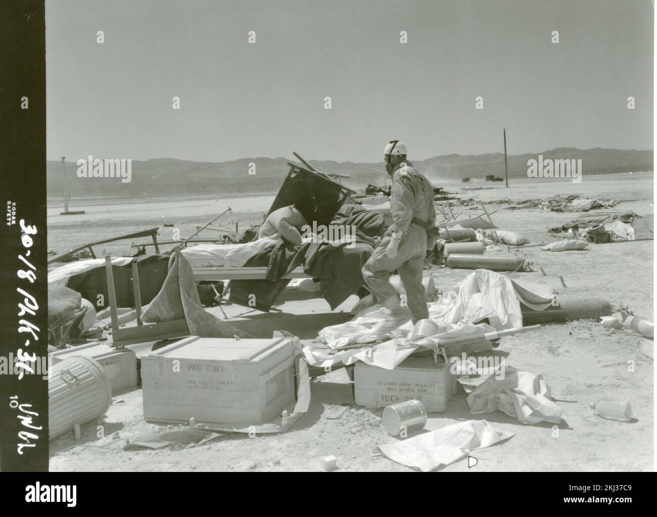 Progetto 30-18 - attività di test Operation Upshot/Knothole (Nevada Test Site). Progetto 3,27 installazioni mediche sul campo, post-ENCORE. Fotografie di Atmospheric Nuclear Testing a Pacific Island e Nevada Test Sites. Foto Stock