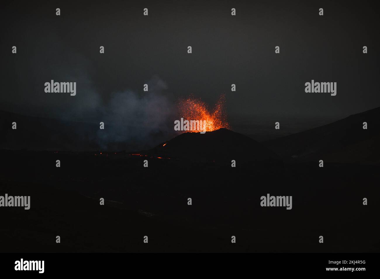 Escursioni al vulcano Fagradalfjall a Reykjavik Islanda Foto Stock