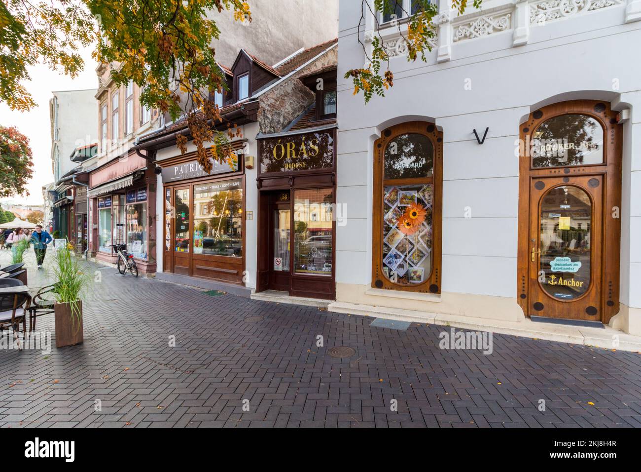 La più piccola casa a Varkerulet, fila di case mercantili costruita nel 18th ° secolo, Sopron, Ungheria Foto Stock
