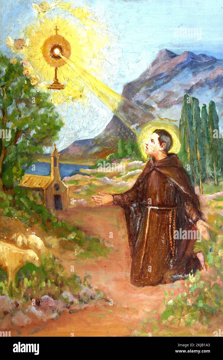 Sant'Antonio, illuminato Foto Stock