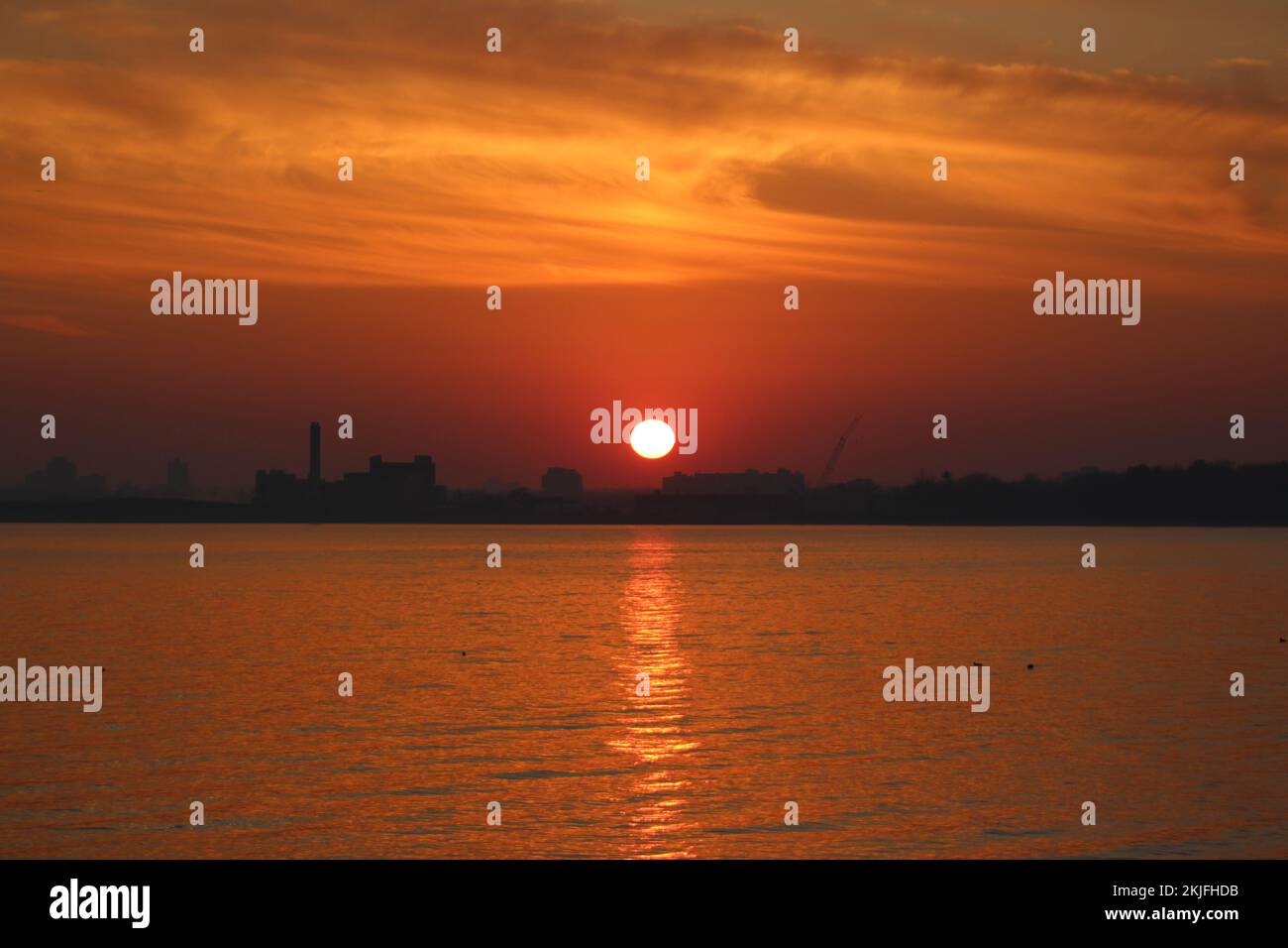 Foto al tramonto sul lago Toronto Foto Stock