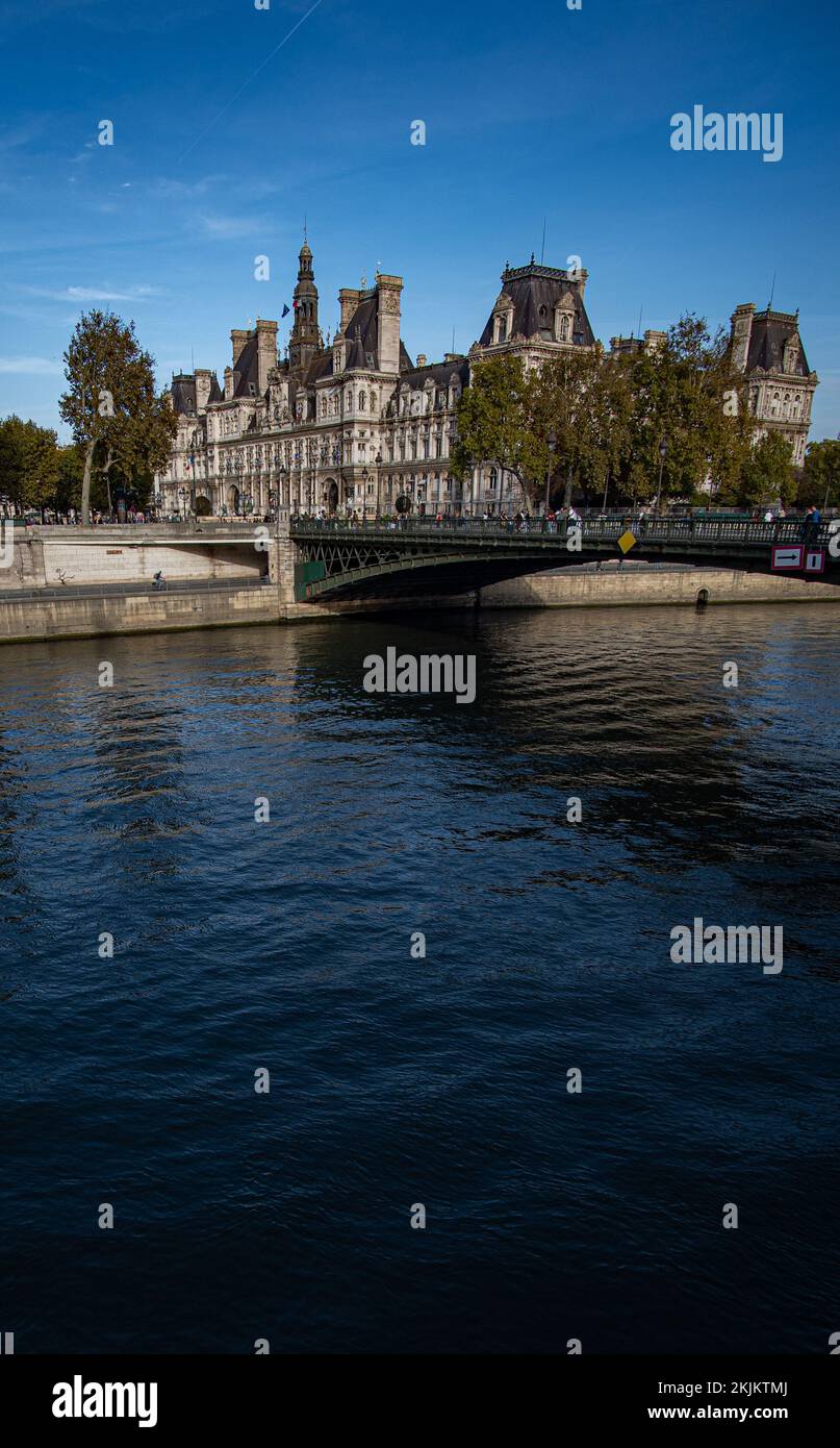 L'Hôtel de Ville, municipio di Parigi Foto Stock