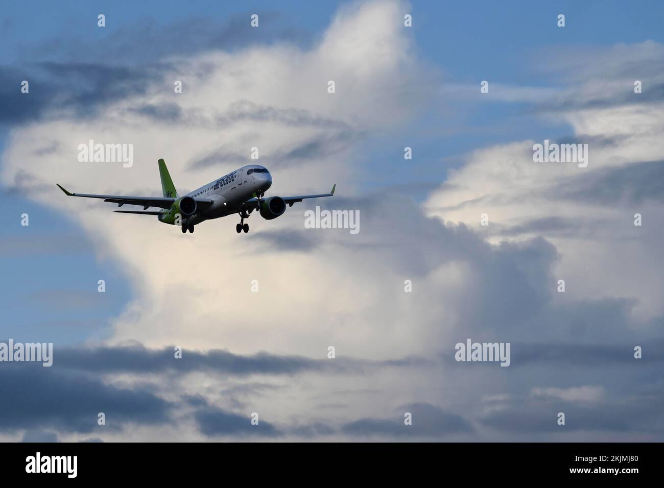 Aircraft Air Baltic, Airbus A220-300, YL-ABJ Foto Stock