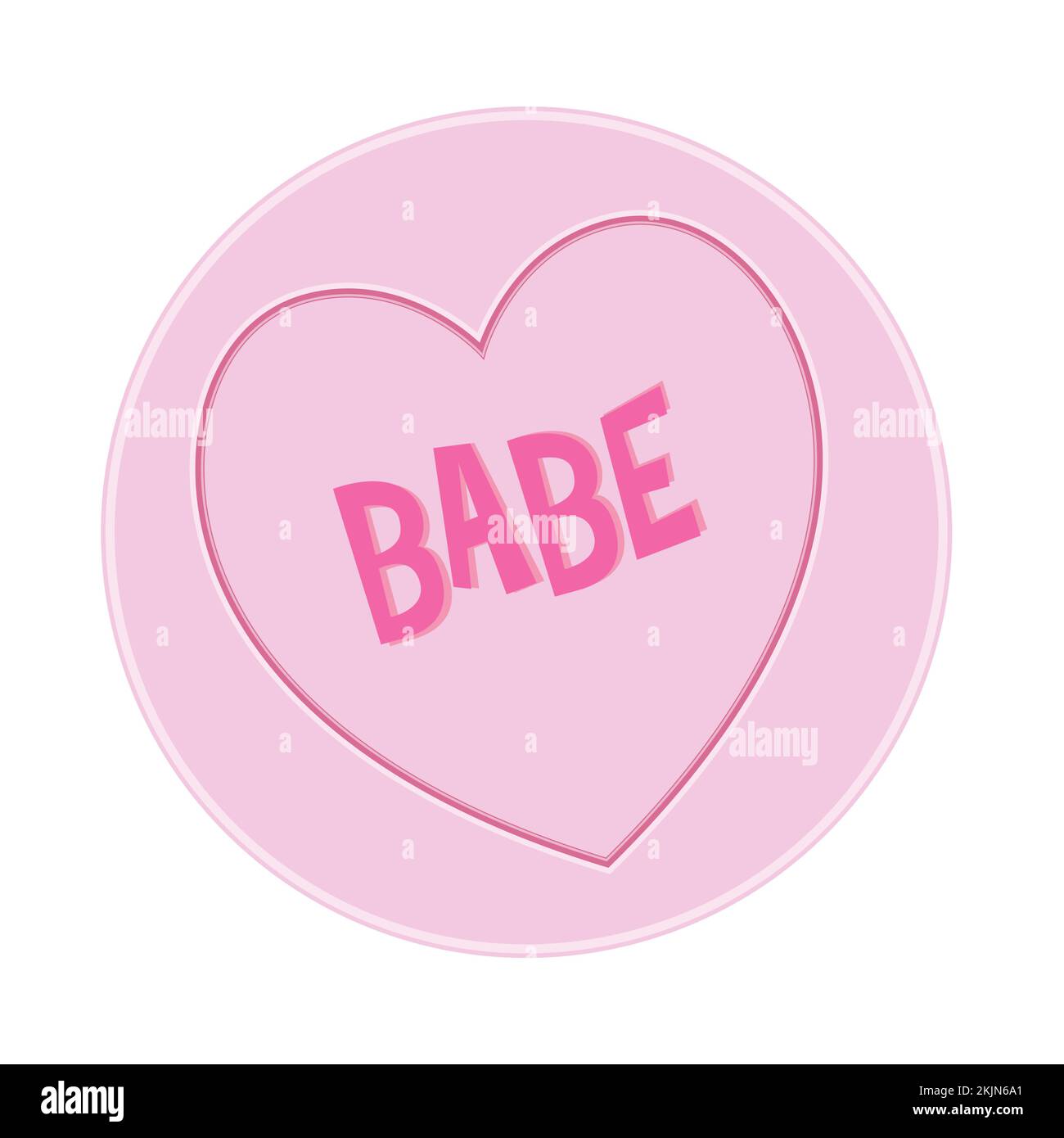 Loveheart Sweet Candy - Babe message Vector Illustration Illustrazione Vettoriale