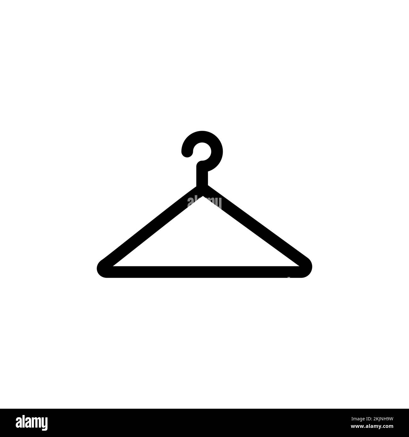 Hanger Icon, Hanger Icon Vector, in stile piatto alla moda isolato su sfondo bianco. immagine dell'icona di aggancio, immagine dell'icona di aggancio Illustrazione Vettoriale