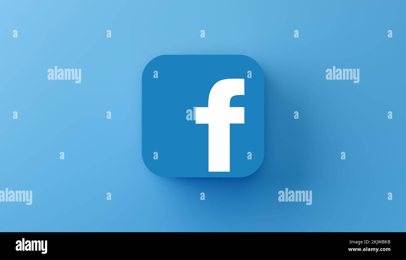 New York, USA - 25 novembre 2022: Icona del logo Facebook. Facebook è un social media online e un servizio di social networking di proprietà della società americana Meta Foto Stock