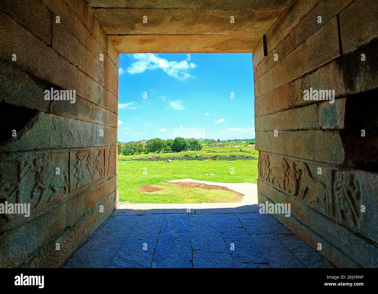 Il recinto reale di Hampi era il regno di Vijayanagara, Karnataka, India. Foto Stock