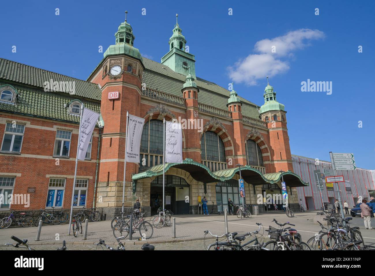 Hauptbahnhof, Lübeck, Schleswig-Holstein, Germania Foto Stock