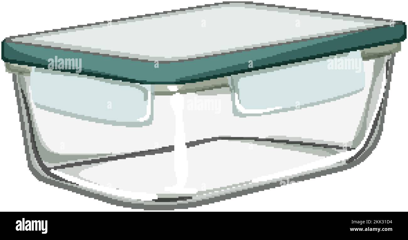 illustrazione vettoriale cartone animato contenitore in vetro da cucina Illustrazione Vettoriale