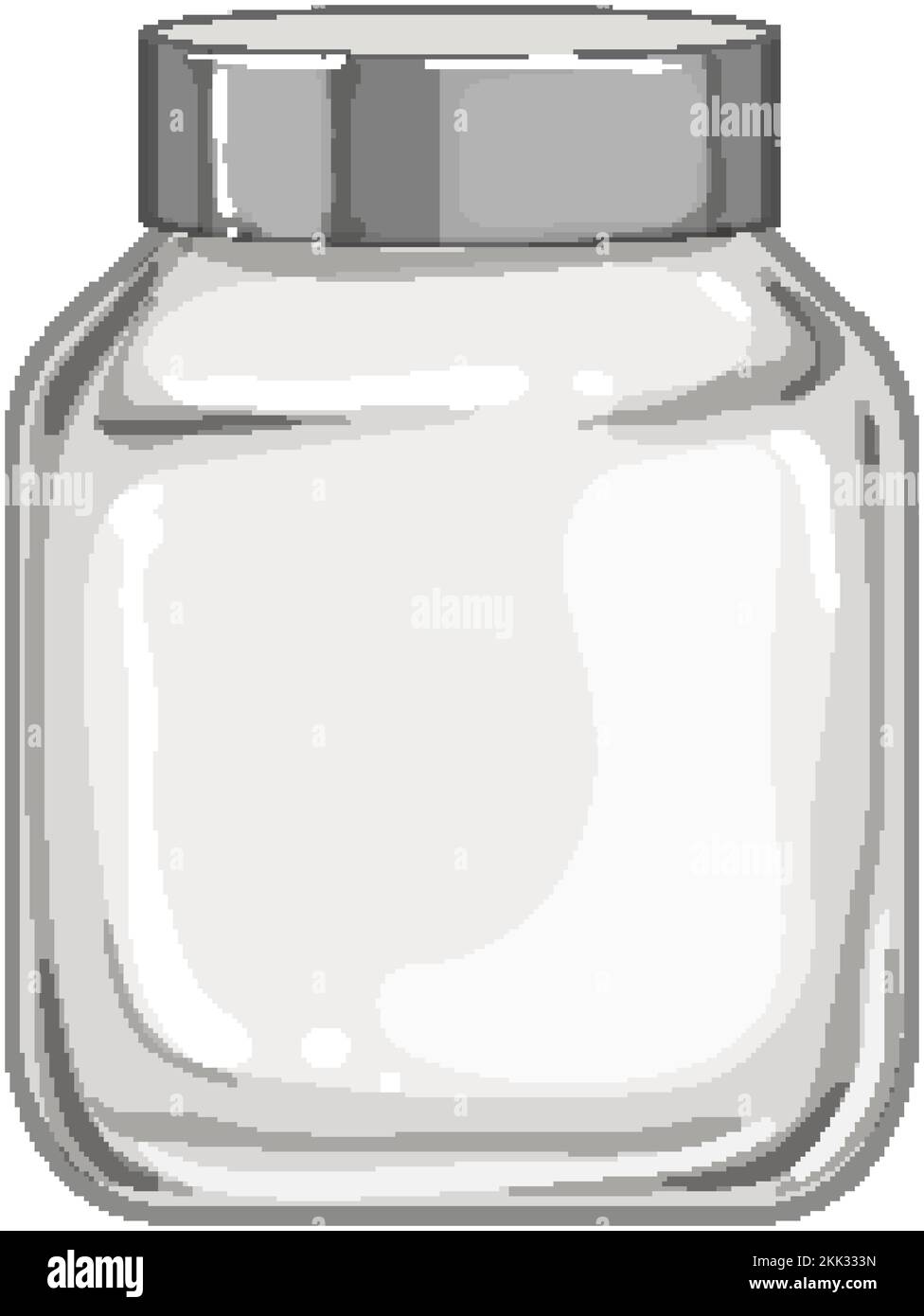 illustrazione vettoriale cartone animato contenitore in vetro per bottiglie Illustrazione Vettoriale