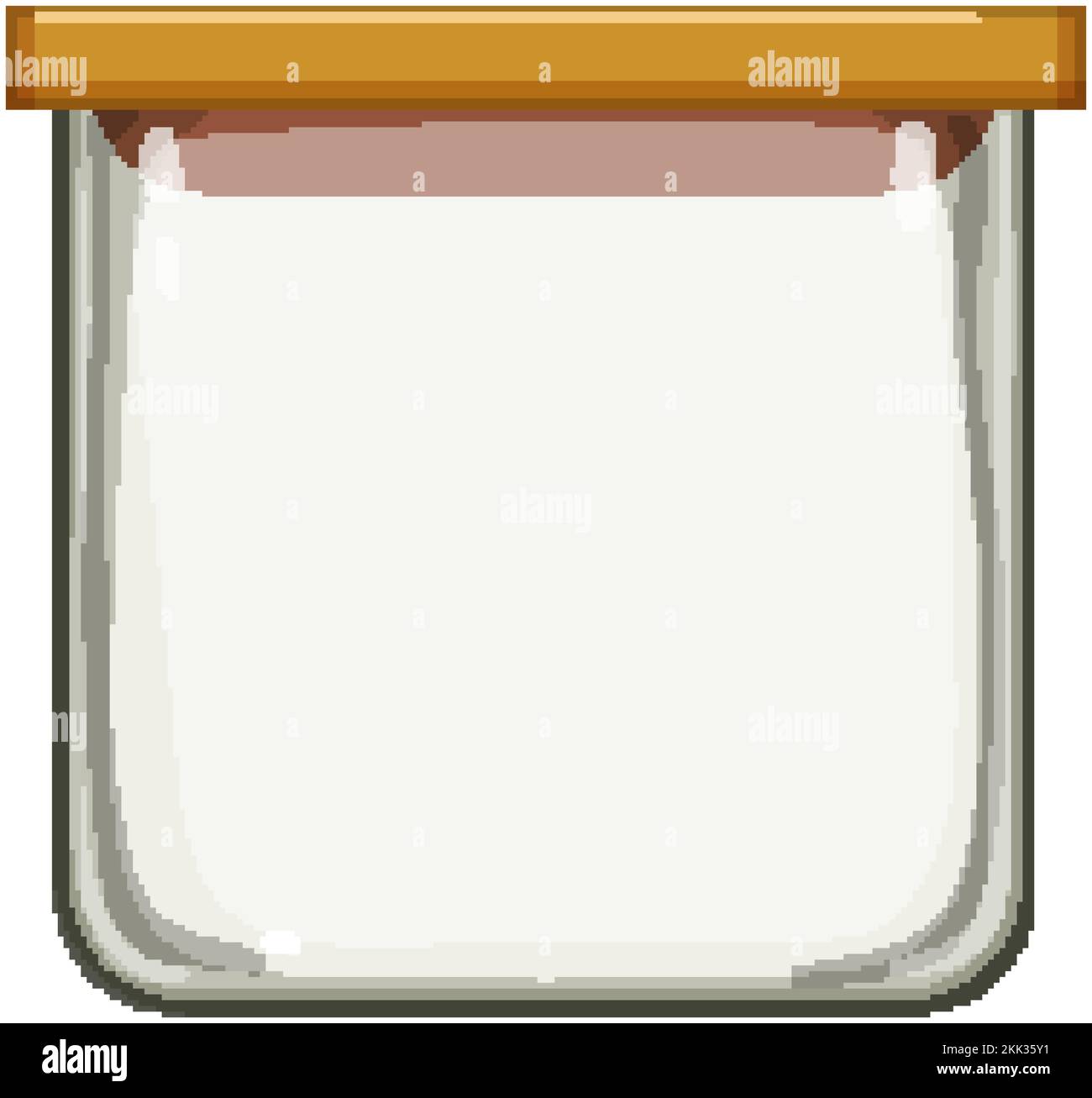 illustrazione vettoriale cartone animato contenitore in vetro Illustrazione Vettoriale