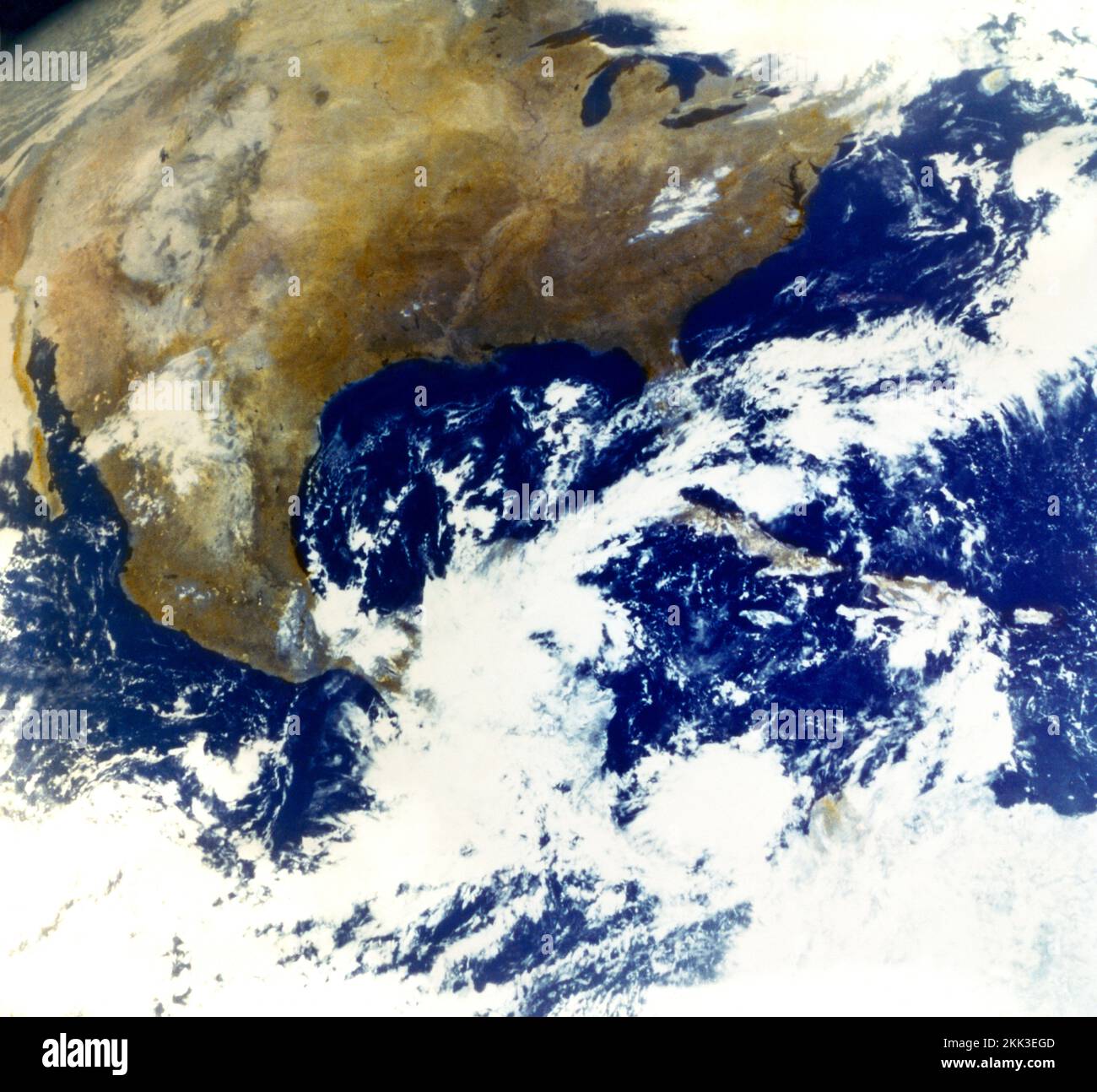 Continente nordamericano da satellite di tempo S85-40417 Foto Stock