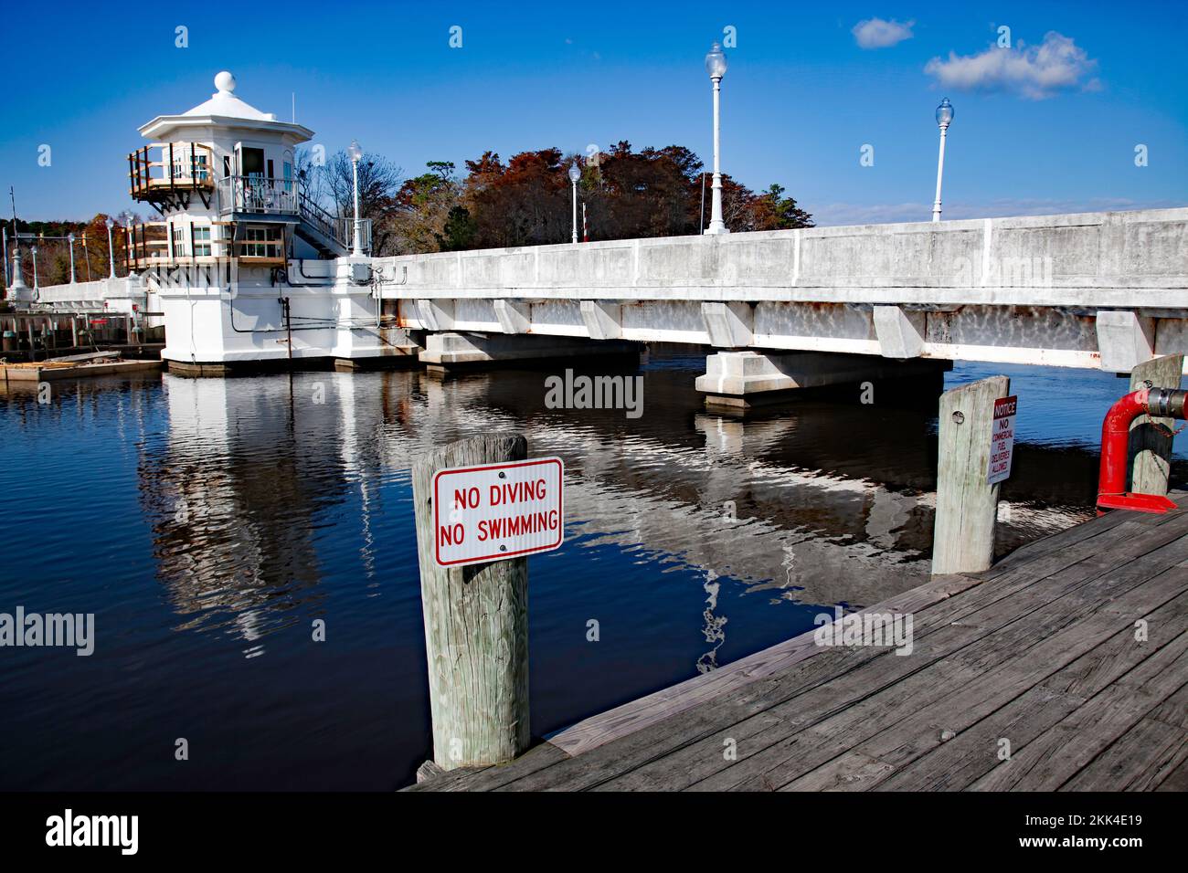 The Tenders House sul Pocomoke River Bridge, Pocomoke City, Maryland, USA Foto Stock