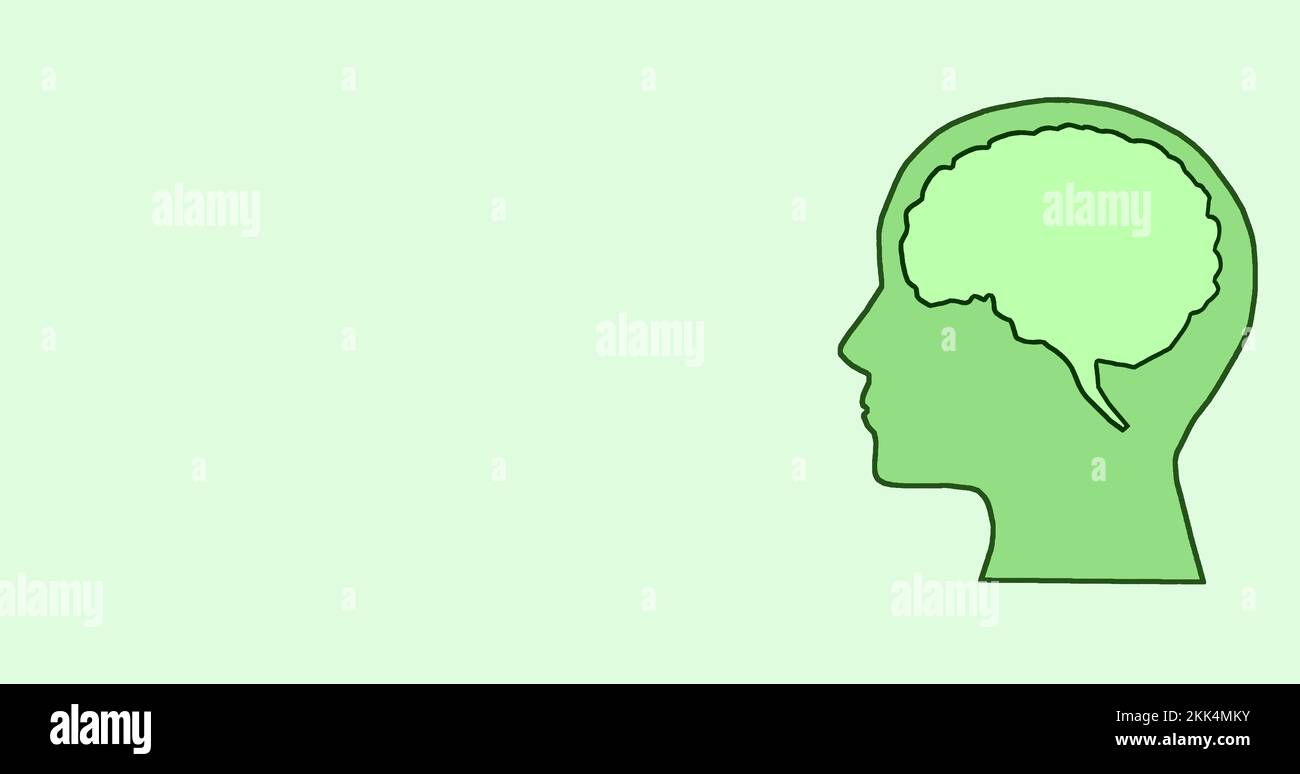 testa verde, consapevolezza della protezione ambientale, energia verde, spazio copia Foto Stock