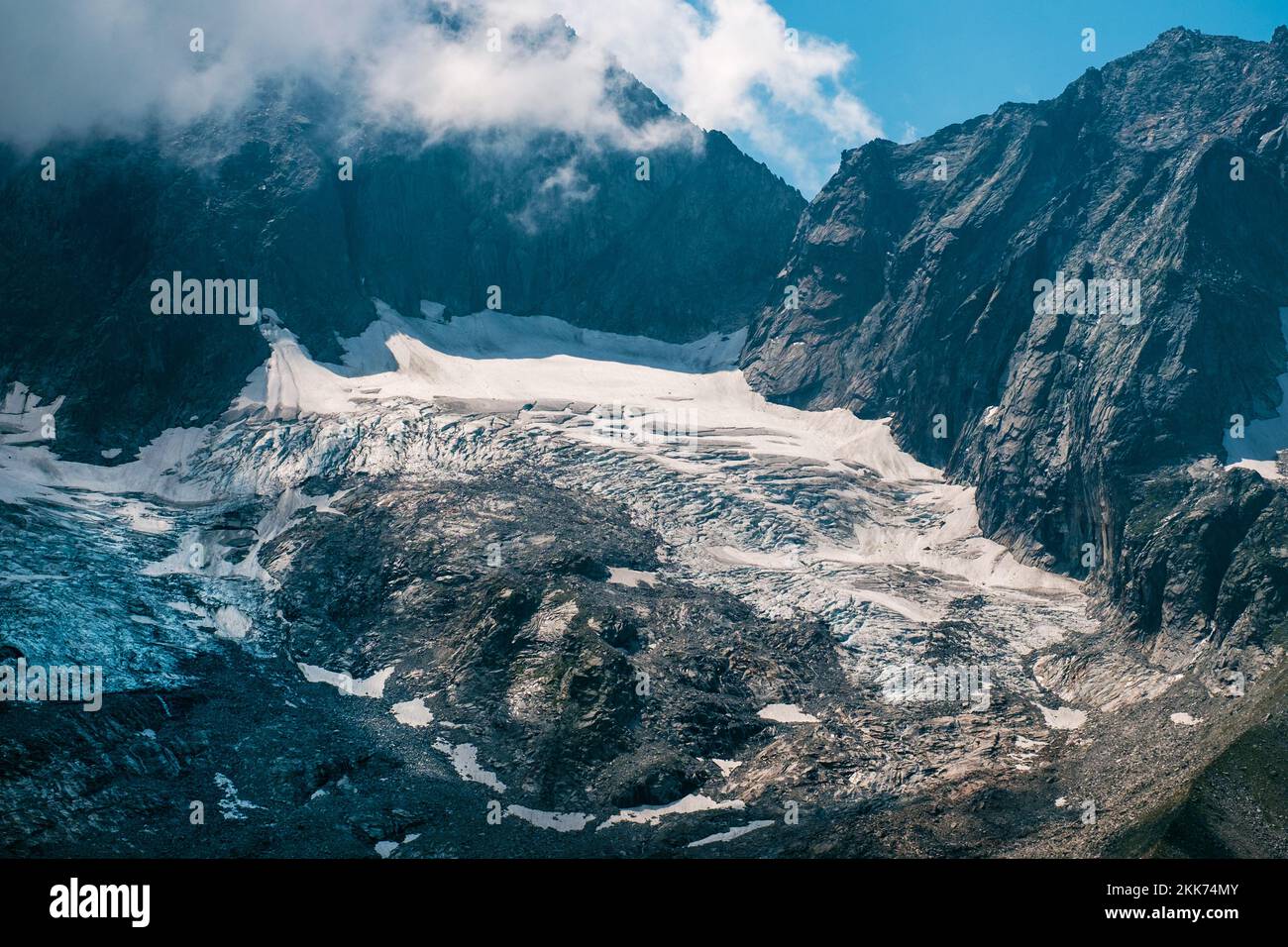 Gletscher am Hauptkamm der Zillertaler Alpen Foto Stock