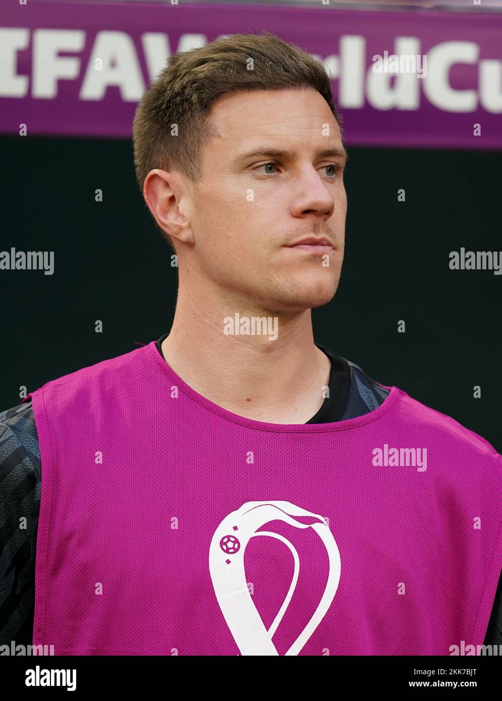 Il portiere tedesco Marc-Andre ter Stegen prima della partita di Coppa del mondo FIFA Group e allo stadio internazionale Khalifa di Doha. Data immagine: Mercoledì 23 novembre 2022. Foto Stock