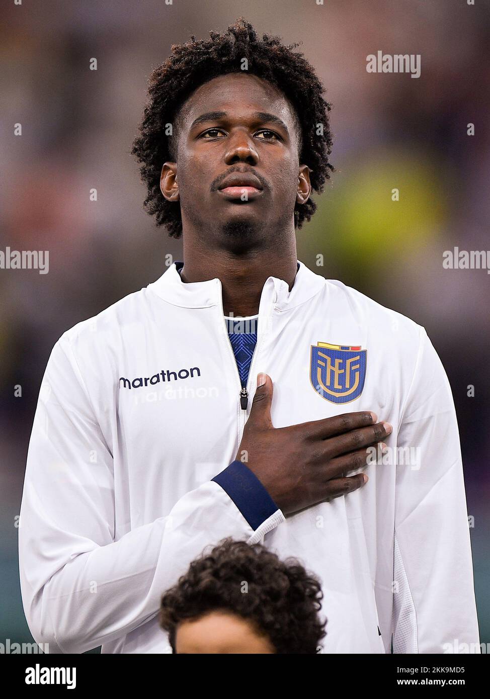 DOHA, QATAR - 25 NOVEMBRE: Jackson Porozo dell'Ecuador prima del Gruppo