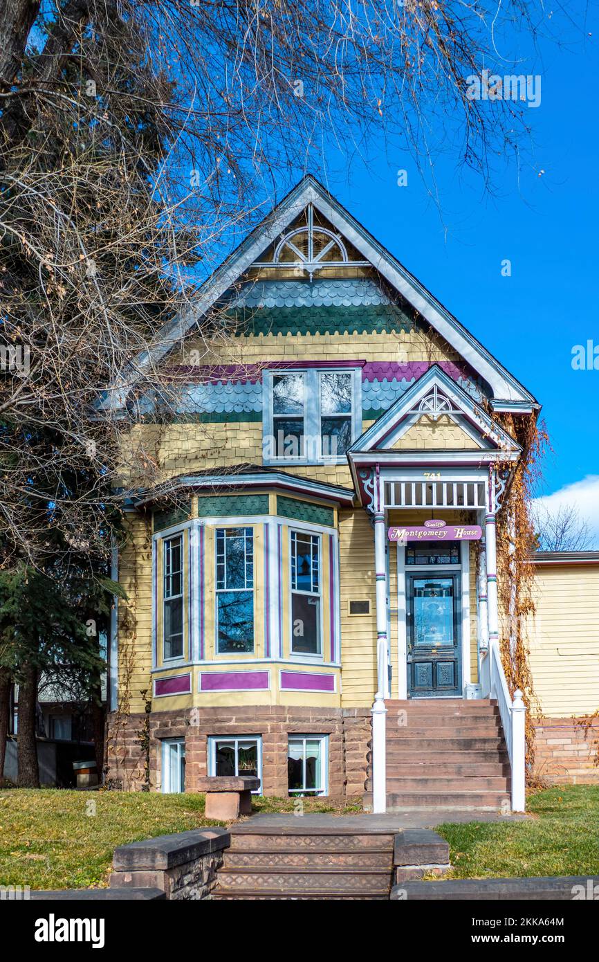 Boulder, USA - 25 dicembre 2019: Vista della Casa di Arnet-Montgomery a Boulder, CO. Foto Stock