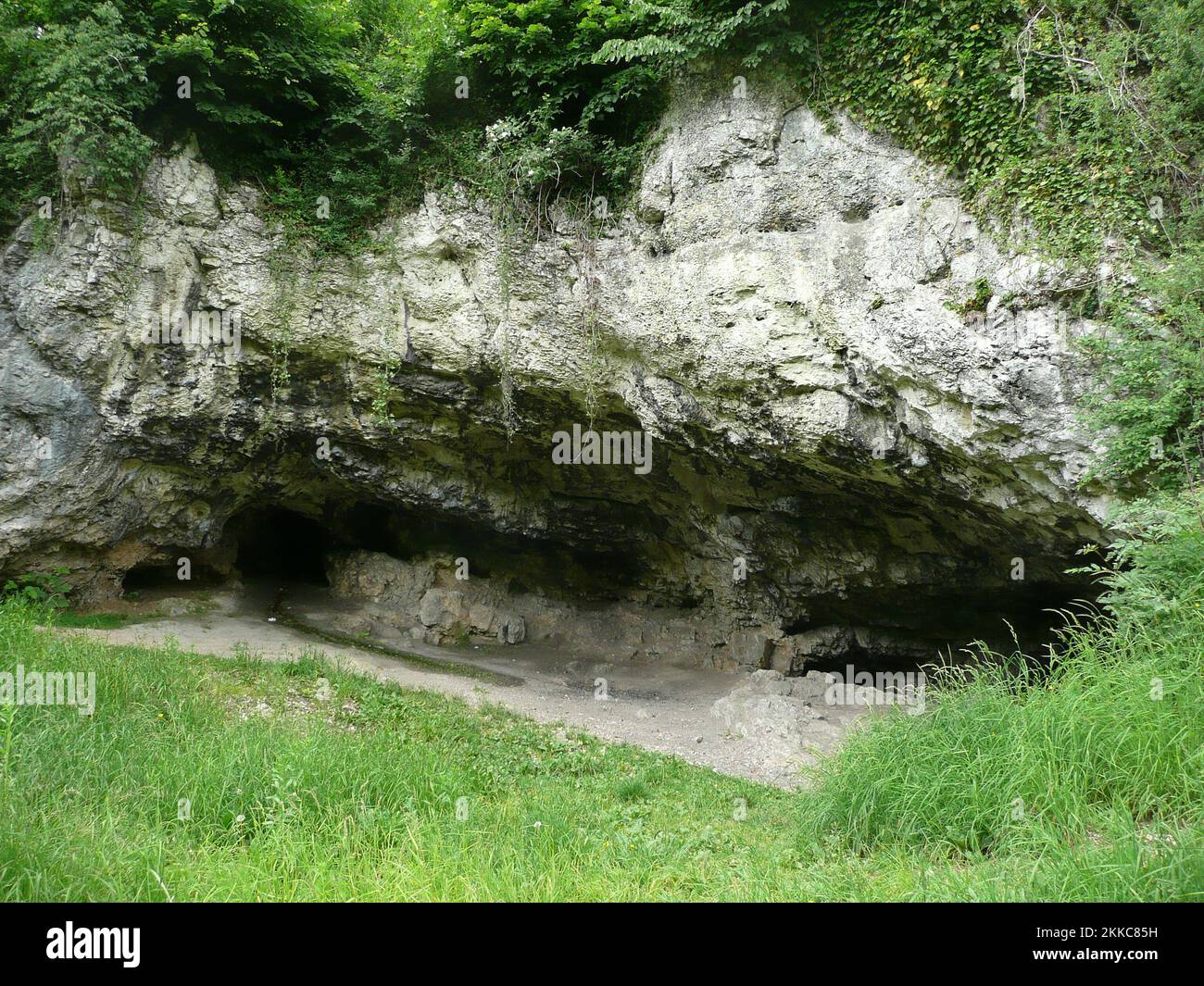 Kesslerloch - grotta preistorica per abitazione, Thayngen, Svizzera Foto Stock