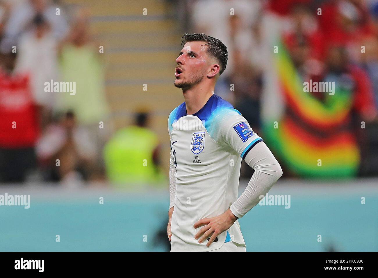 25th novembre 2022; al Bayt Stadium, al Khor, Qatar; FIFA World Cup Football, Inghilterra contro Stati Uniti; Mason Mount of England, Credit: Action Plus Sports Images/Alamy Live News Foto Stock