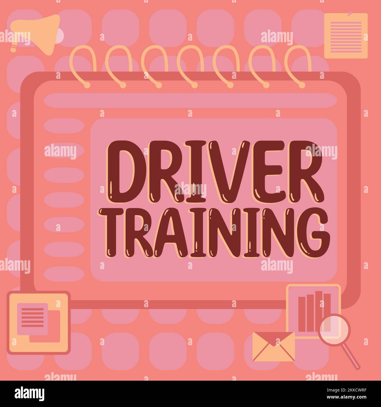 Testo che mostra la formazione per i conducenti di Inspiration. Corso di studio sul Business Concept che insegna a guidare un veicolo Foto Stock