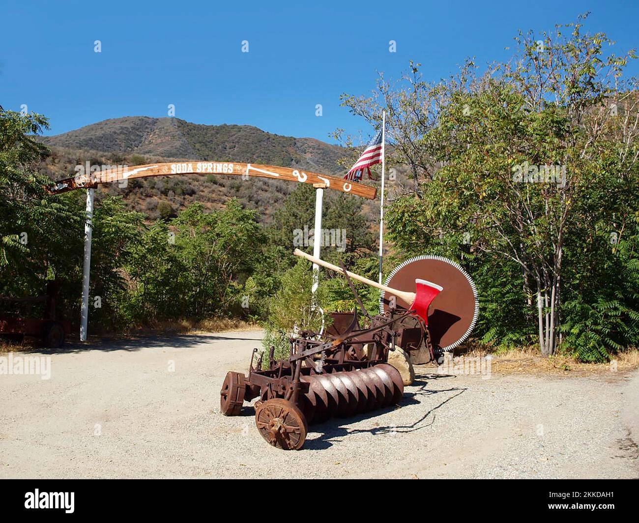 SODA SPRINGS, USA - 16 SETTEMBRE 2014: Ingresso alle sorgenti di soda al fiume Kern vicino a Kernville, California, USA. Foto Stock