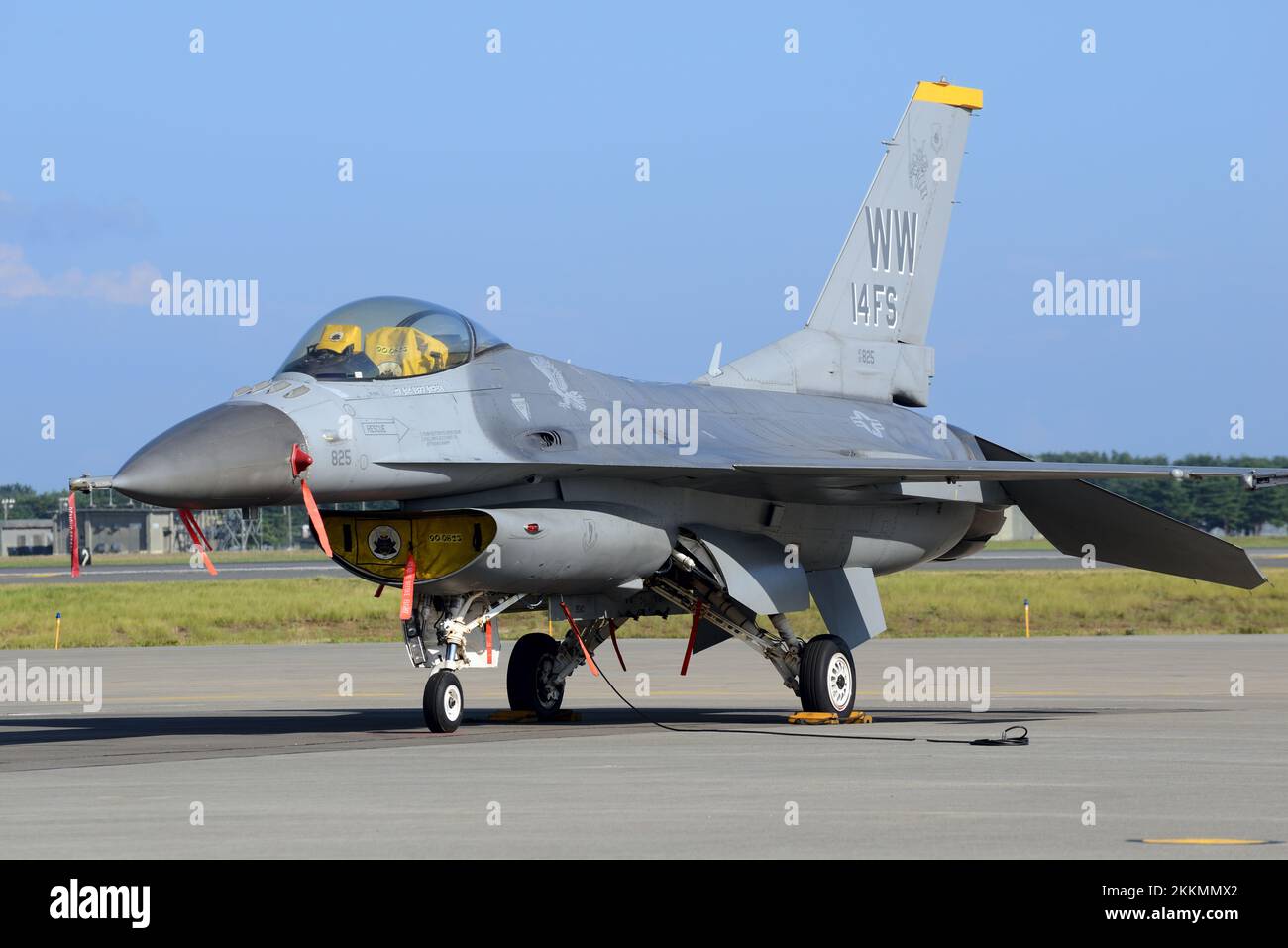 Prefettura di Aomori, Giappone - 07 settembre 2014: United States Air Force Lockheed Martin F-16C Fighting Falcon aereo da combattimento multirolo. Foto Stock