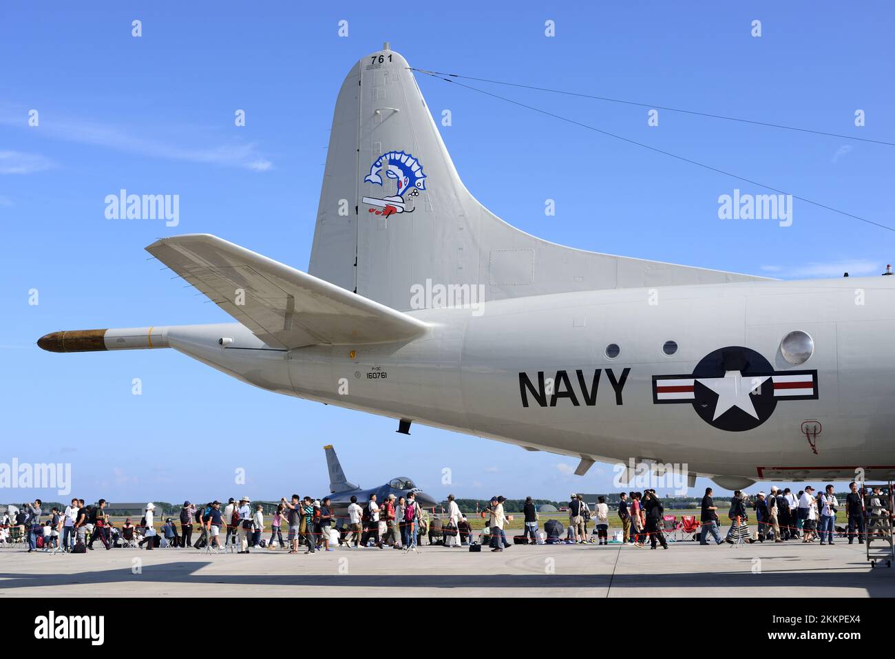 Prefettura di Aomori, Giappone - 07 settembre 2014: United States Navy Lockheed Martin P-3C Orion aereo di pattuglia marittima da VP-40 Fighting Marlins. Foto Stock