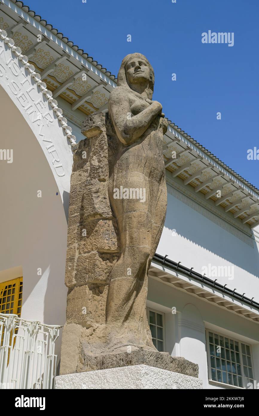 Figura Beauty, scultore Ludwig Habich, Ernst Ludwig House, Museum Künstlerkolonie, Olbrichweg, Mathildenhöhe, Darmstadt, Assia, Germania, Europa Foto Stock