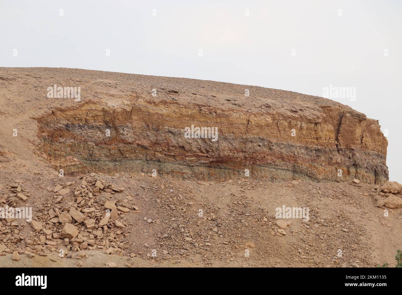 Bella formazione di roccia geologica vicino ad Assuan, Egitto Foto Stock