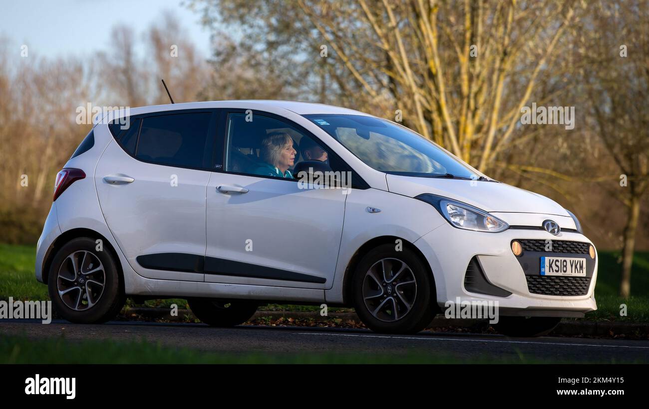 2018 Hyundai bianco I10 Foto Stock