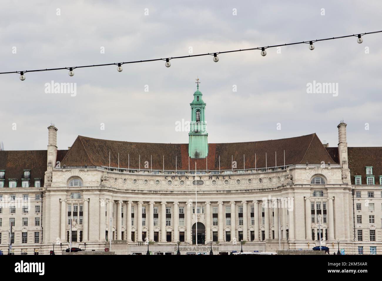 County Hall era la sede del London County Council (LCC) e del Greater London Council (GLC) a Lambeth, Londra Foto Stock