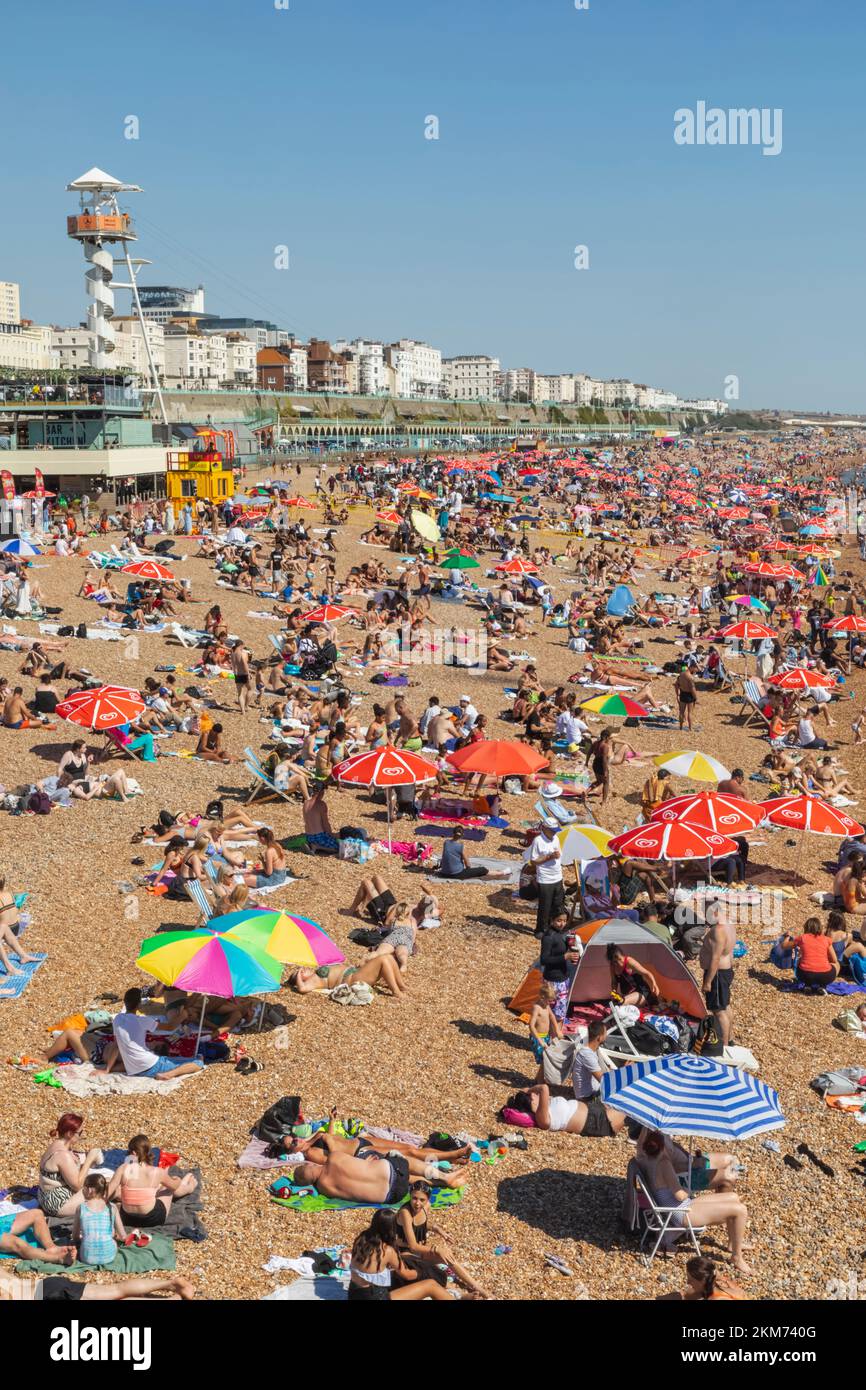 Inghilterra, East Sussex, Brighton Brighton Beach Foto Stock