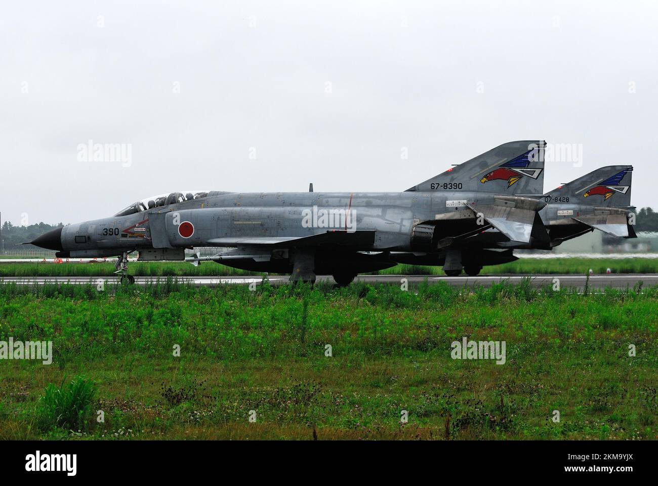 Prefettura di Ibaraki, Giappone - 03 agosto 2009: Aereo da combattimento giapponese McDonnell Douglas F-4EJ-kai Phantom II. Foto Stock
