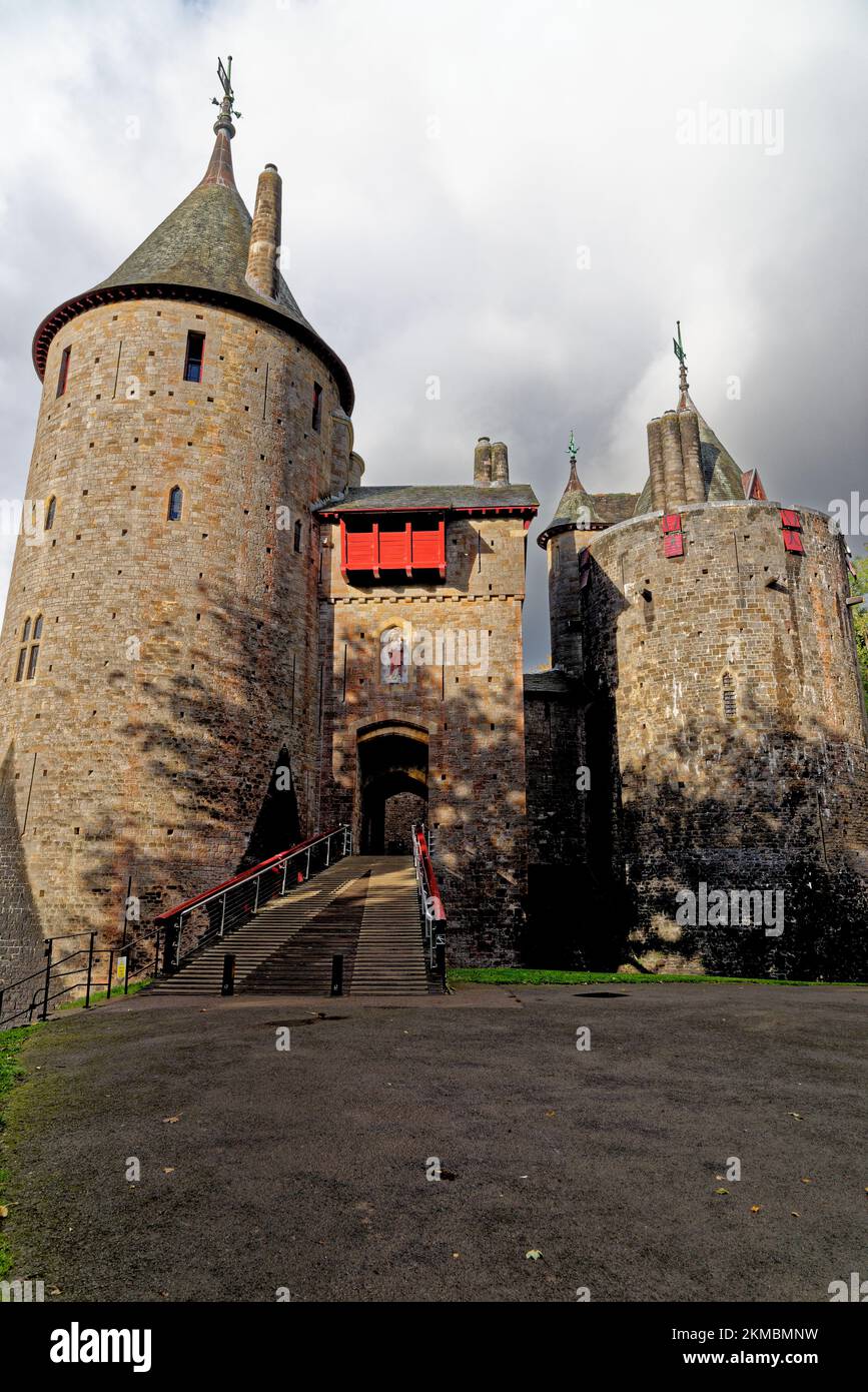 Castell Coch o Castle Coch - The Red Castle, Tongwynlais, Cardiff, Galles, Regno Unito, Europa - 15th ottobre 2022 Foto Stock