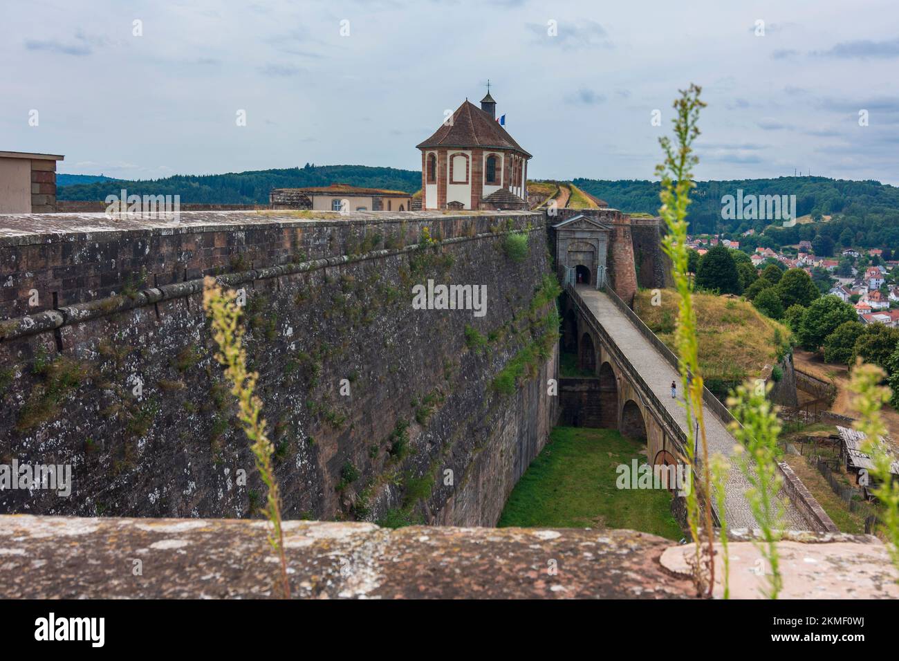 Bitche (Bitsch): Bitche Citadel Castello, cappella in Lorena (Lothringen), Mosella (Mosel), Francia Foto Stock