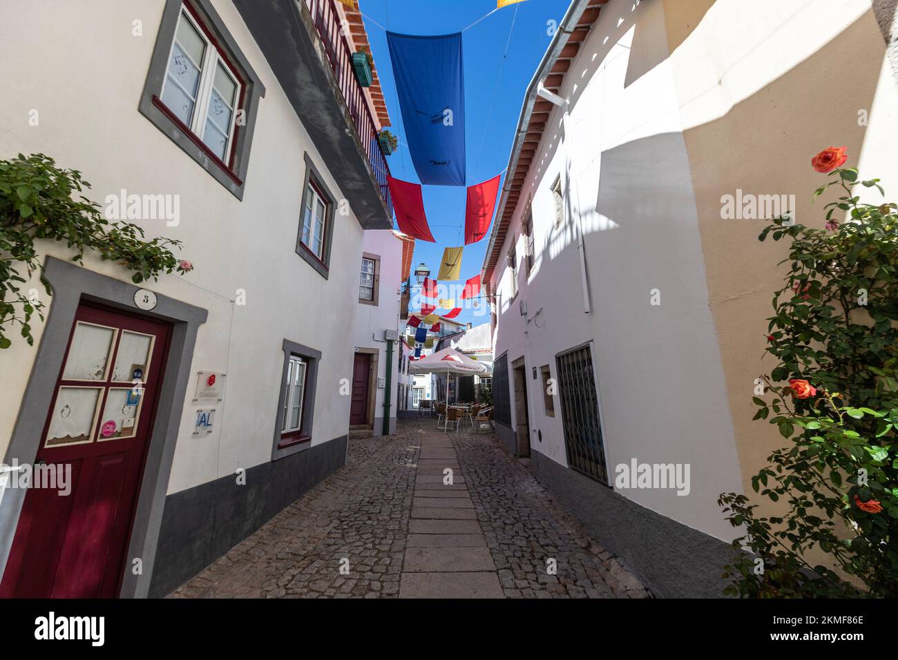 Afonso de Albuquerque, strada in Almeida, Distretto di Guarda, Portogallo Foto Stock