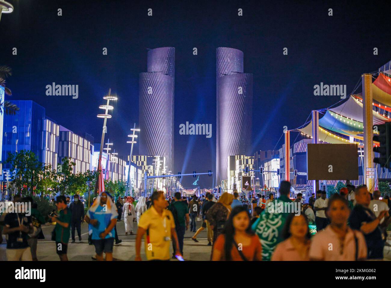 Doha, Catar. 26th Nov 2022. Lusail Boulevard di Doha durante la Coppa del mondo FIFA Qatar 2022 tenutasi a Doha, Qatar. Credit: Rodolfo Buhrer/la Imagem/FotoArena/Alamy Live News Foto Stock