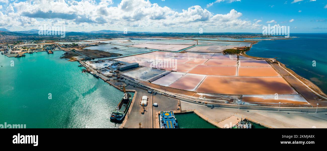 Riserva naturale di Stagnone o riserva naturale delle Saline dello Stagnone Foto Stock