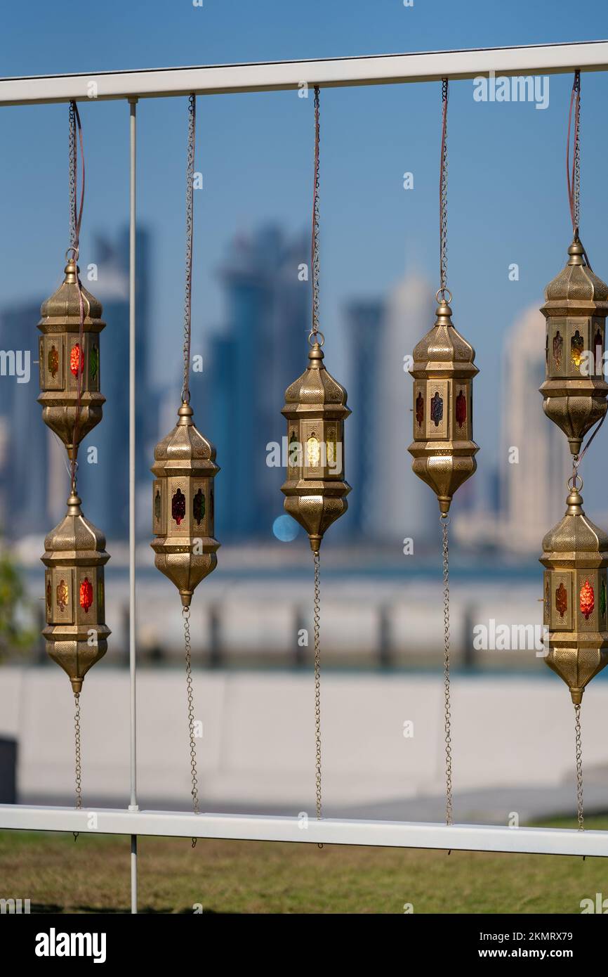 Lanterna araba nella Corniche di Doha, Qatar Foto Stock