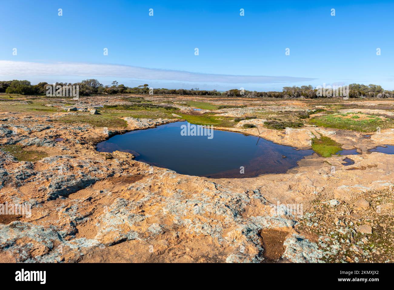 Boundary Riders Waterhole, Rabbit Proof Fence, Australia Occidentale Foto Stock