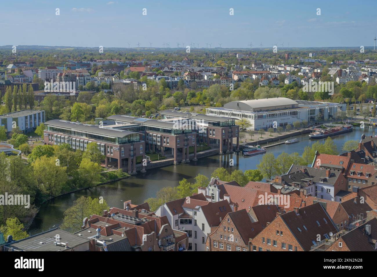 Hotel Radisson Blu Senator, Music and Congress Hall, trave, Lübeck, Schleswig-Holstein, Germania, Europa Foto Stock