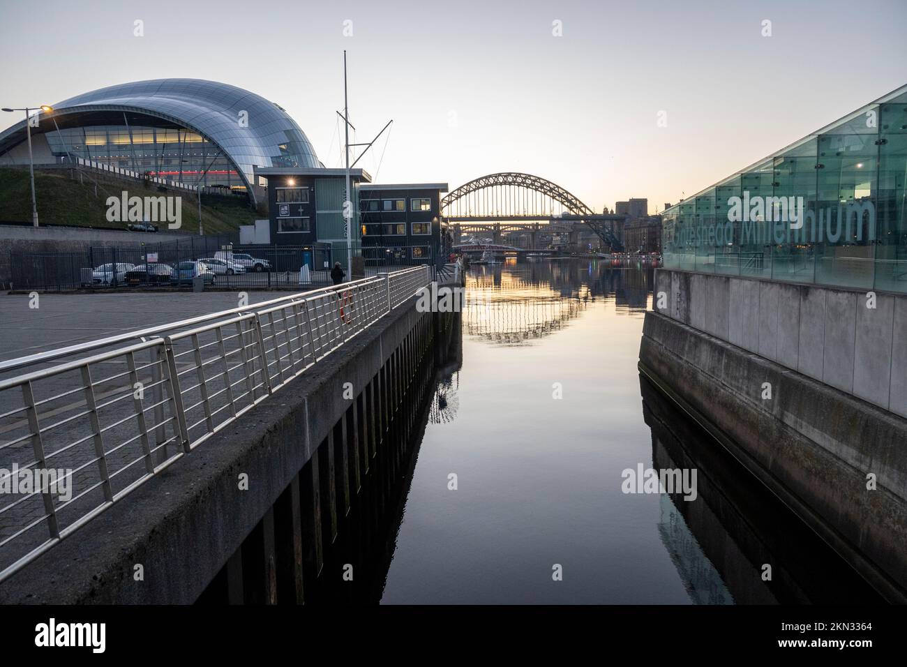 Il Sage Gateshead e Tyne Bridge Foto Stock