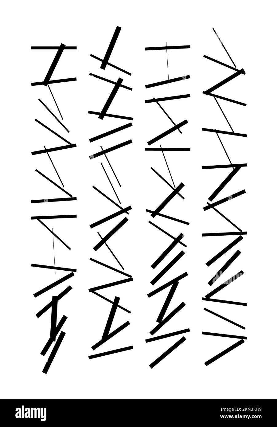 Modello di arte generativa. Forme geometriche e composizione. Elementi decorativi astratti e contemporanei. ID immagine:OL15393972 Foto Stock