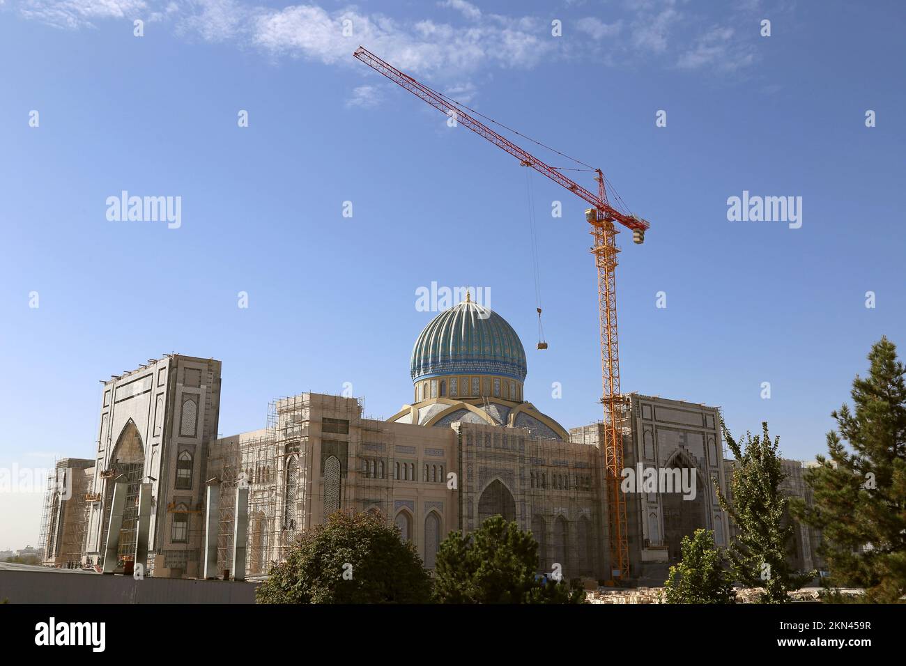 Centro per la civiltà islamica (in costruzione), Karasaray Street, Città Vecchia, Tashkent, Provincia di Tashkent, Uzbekistan, Asia centrale Foto Stock