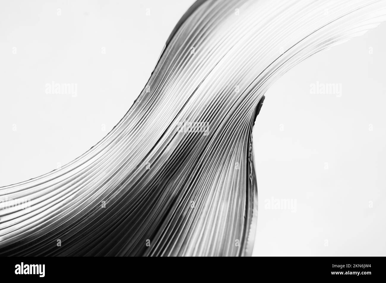 sfondo monocromatico art decorazione linee curve bagliore 3d rendering Foto Stock