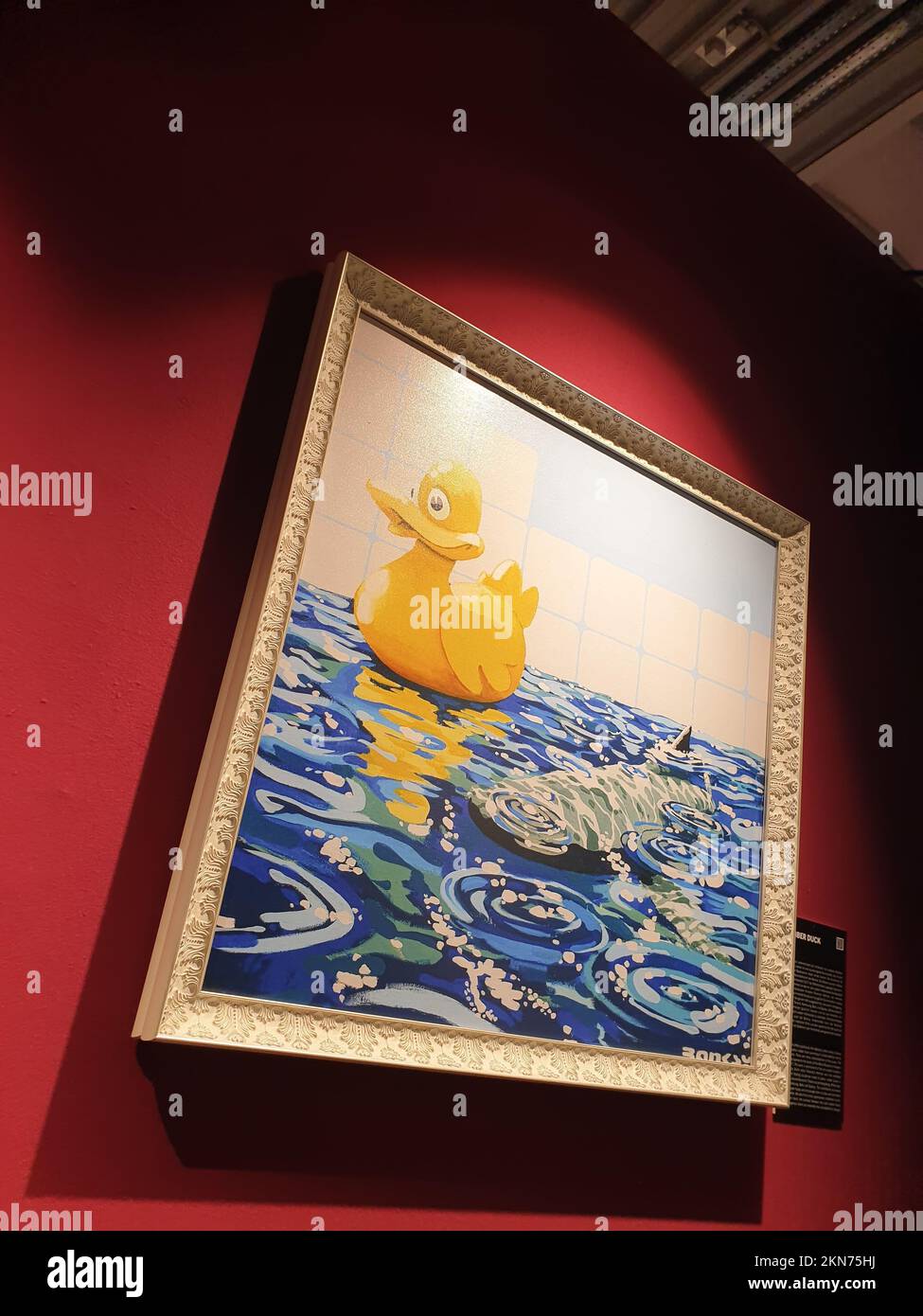 'Rubber Duck' - Ausstellung Banksy im Technikum in Mülheim-Ruhr Foto Stock