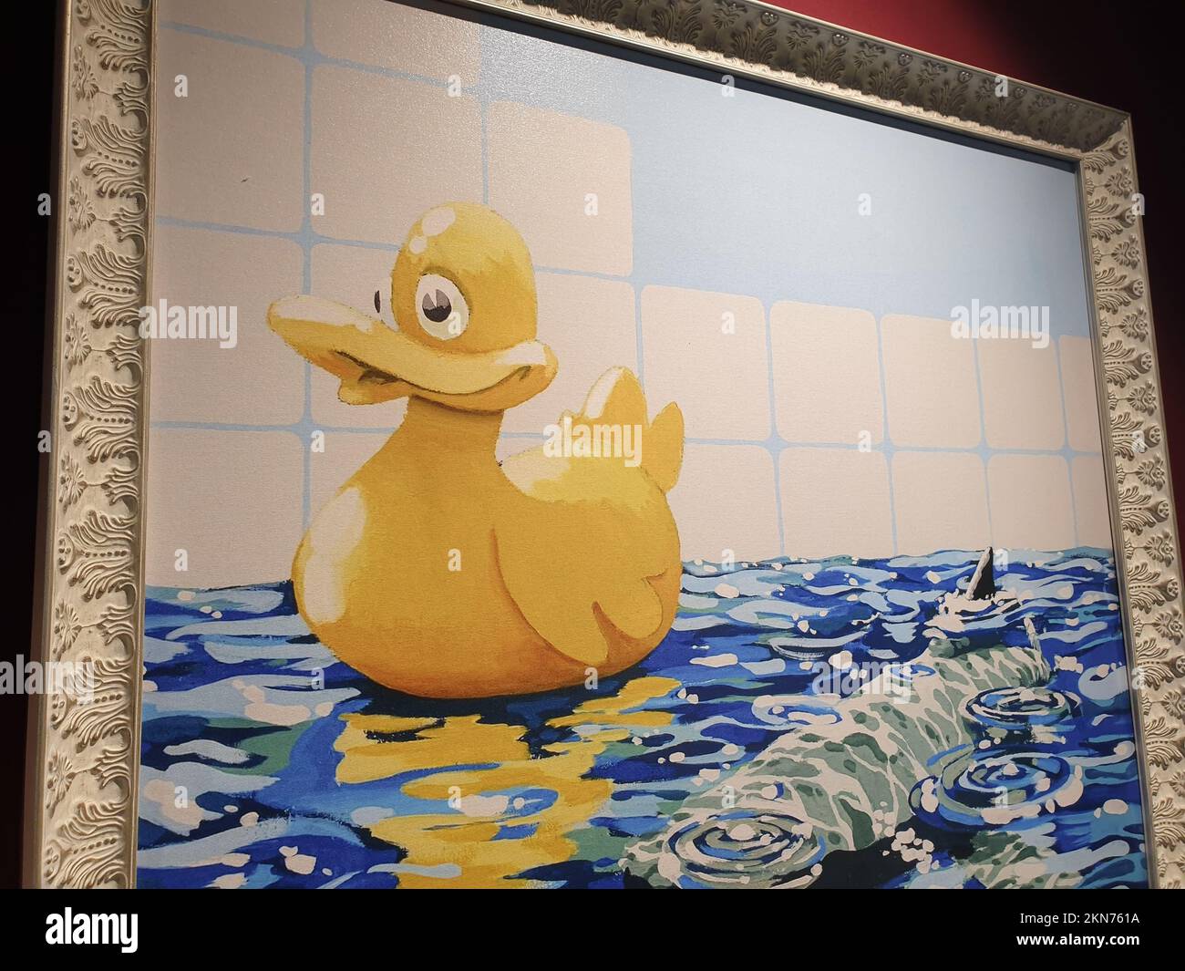 'Rubber Duck' - Ausstellung Banksy im Technikum in Mülheim-Ruhr Foto Stock