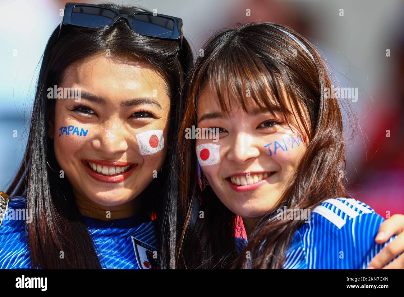 Doha, calcio, Coppa del mondo FIFA 2022, Giappone. 27th Nov 2022. Vs Costa Rica, nella foto: Fan del Giappone, Foto: Andrzej Iwanczuk Credit: Sipa USA/Alamy Live News Foto Stock