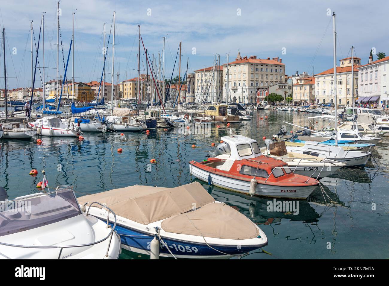 Lungomare, Cankarjevo nabrezje, Pirano (Pirano), Istria slovena, Slovenia Foto Stock